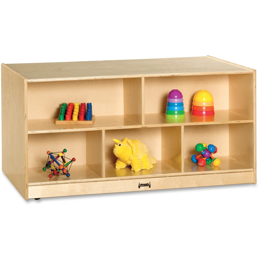 JNT3241JC - Maximize storage and organize any space with this double-sided storage shelf. Identical front and back provide easy access to toys, books and more. MAXBrackets allow the art center to be moved effortlessly from room to room without causing stress on the wheels and brackets. Wheels are made of hard rubber and won't leave black marks on your floor. Kickplate prevents children from losing small items underneath. KYDZSafe rounded edges allow children to play safely without getting hurt by sharp edges or corners. Dowel-pin construction prevents weakening at the joints. Ultraviolet acrylic coating is durable and resists yellowing over time.
