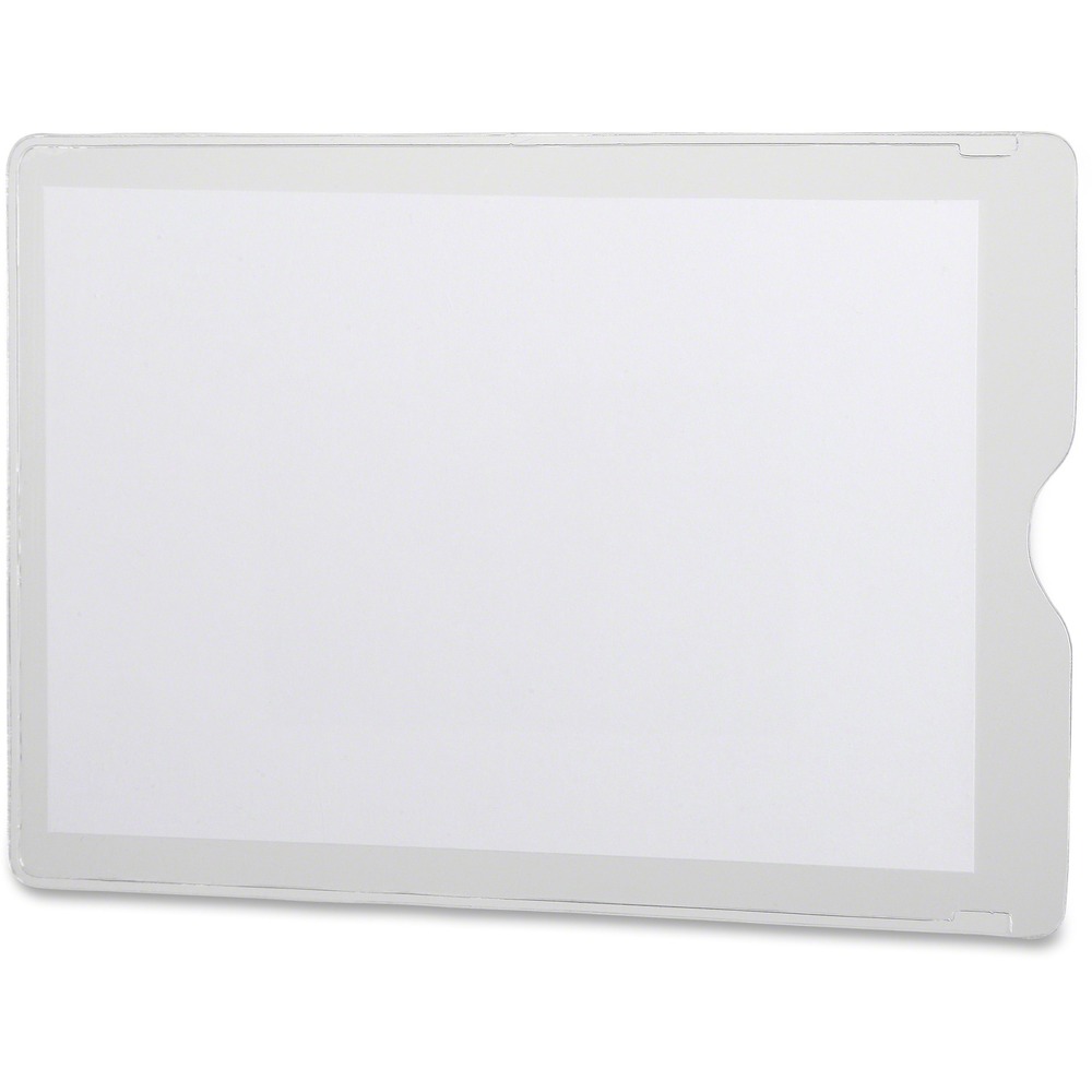 OXF65006 - Util-Jacs Envelope Jackets offer a way to protect and store documents without lamination. Simply slip your important document inside the crystal-clear, heavy-duty envelope jacket. Thumb-notch top allows quick insertion and removal of materials. Jacket is reinforced on upper edge to prevent tearing. Extra-tough vinyl is wear-resistant and water-resistant. Top-loading design makes the jackets easy to use.