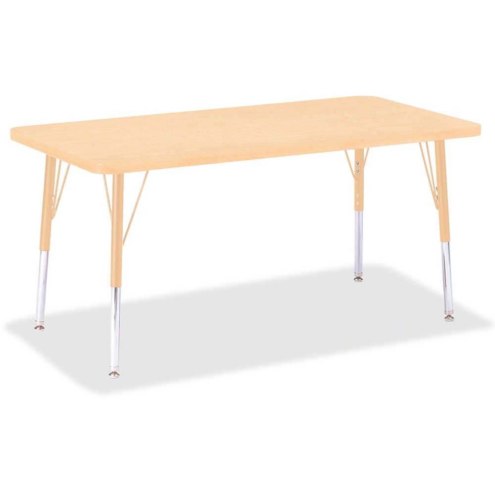 JNT6403JCE251 - Let children safely work on their favorite arts and crafts on this rectangular activity table. Durable laminate features an easy-to-clean surface. TRUEdge is permanently thermo-fused to the edges to prevent chipping. Extra-safe, dual-screw steel legs allow you to easily adjust the height of the table. Powder-coated, adjustable legs can be repositioned in 1" increments to provide maximum comfort for children. Leg guides reduce squeaks, prevent snags and eliminate rusting.