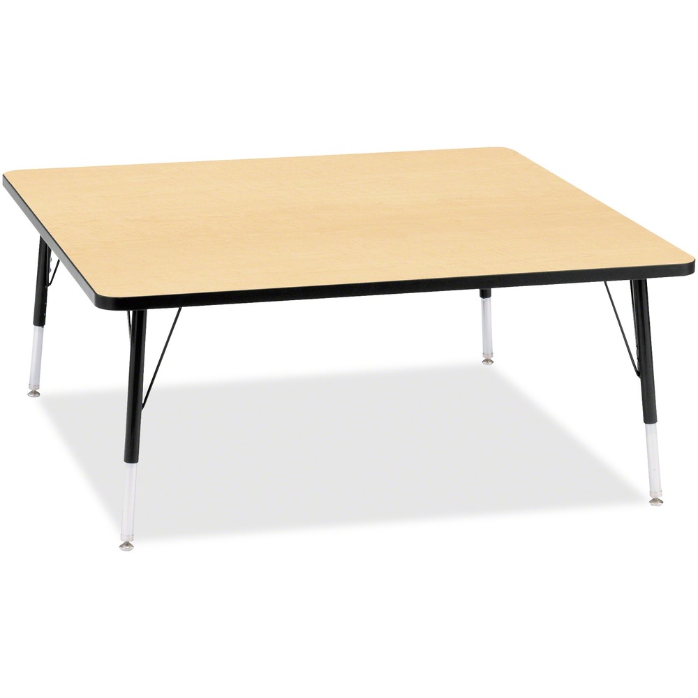 JNT6418JCE011 - Let children safely work on their favorite arts and crafts on this square activity table. Laminate is durable and features an easy-to-clean surface. TRUEdge is permanently thermo-fused to the edges to prevent chipping. Extra-safe, dual-screw steel legs allow you to easily adjust the height of the table. Powder-coated, adjustable legs can be repositioned in 1" increments to provide maximum comfort for children. Leg guides reduce squeaks, prevent snags and eliminate rusting.