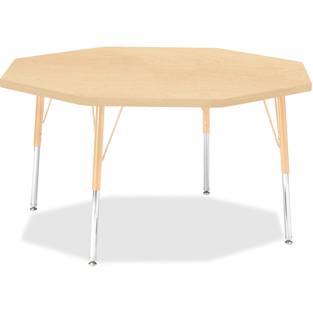 JNT6428JCE251 - Let children safely work on their favorite arts and crafts on this octagon activity table. Laminate is durable and features an easy-to-clean surface. TRUEdge is permanently thermo-fused to the edges to prevent chipping. Extra-safe, dual-screw steel legs allow you to easily adjust the height of the table. Powder-coated, adjustable legs can be repositioned in 1" increments to provide maximum comfort for children. Leg guides reduce squeaks, prevent snags and eliminate rusting.