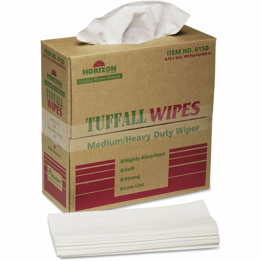 NSN5122413 - Strong yet soft enough for personal use, this lightweight wiper is perfect for a variety of general-cleaning purposes. Highly absorbent material feels clothlike and is soft to the touch. Pop-up dispenser box saves space for a more efficient work area.