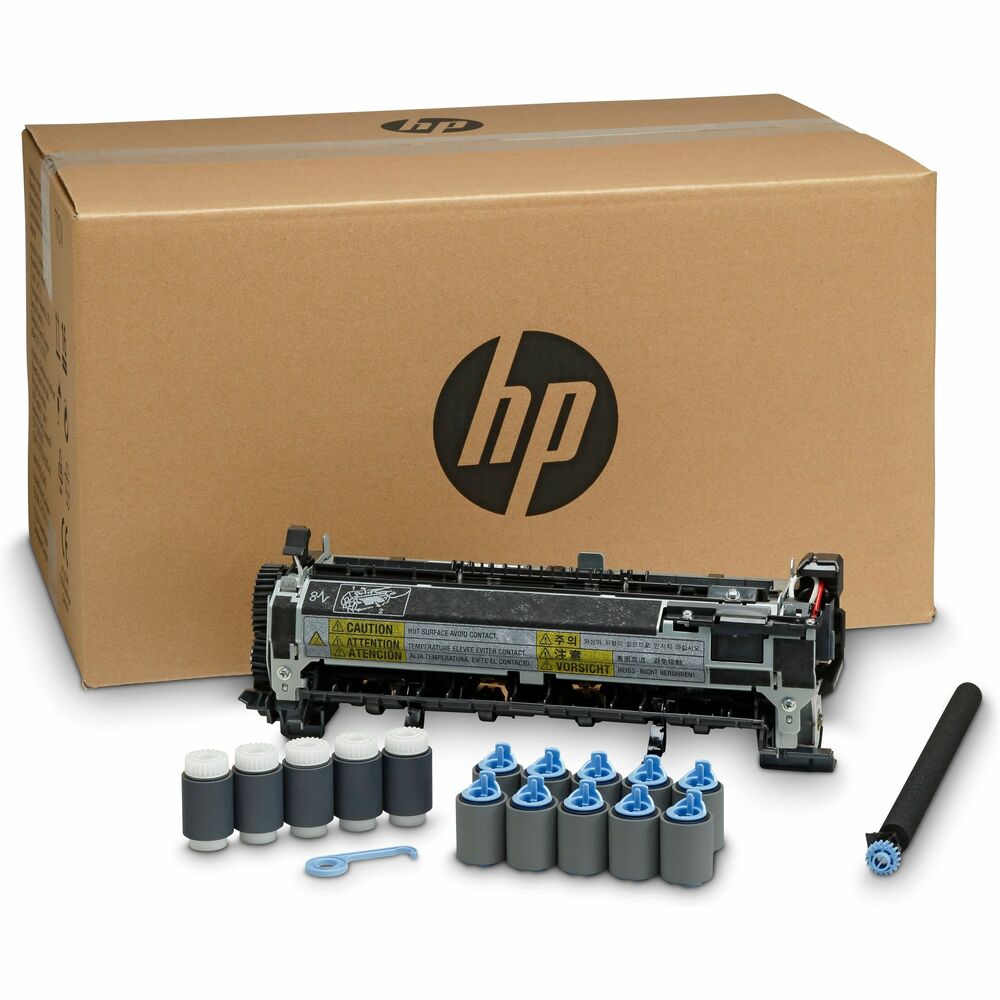 HEWF2G76A - HP LaserJet 110V Maintenance Kit is designed for use with HP LaserJet Enterprise M604n, M604dn, M605n, M605dn, M605x, M606dn and M606x. It ensures your HP printer remains in working condition and continues providing your workers with the highest print quality possible. Maintenance kit yields approximately 225,000 pages. It includes user-replaceable parts that work with your HP printer to prompt you when they require maintenance.