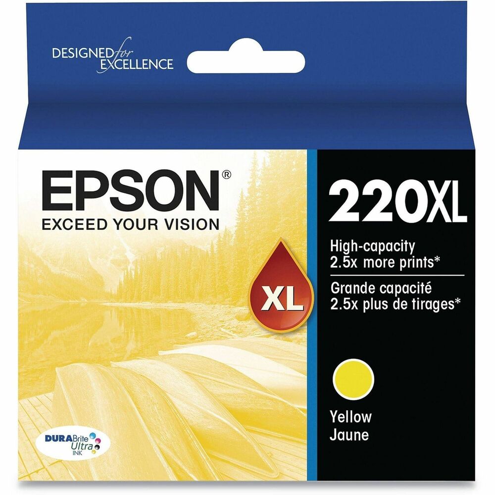 EPST220XL420S - High Capacity 2.5x more prints. Replace only the color you need with individual ink cartridges. Best of all, only one set of cartridges is needed to print amazing documents and great photos. Epson's revolutionary DURABrite Ultra Ink produces smudge, fade and water resistant prints that look brilliant on both plain and glossy photo paper.