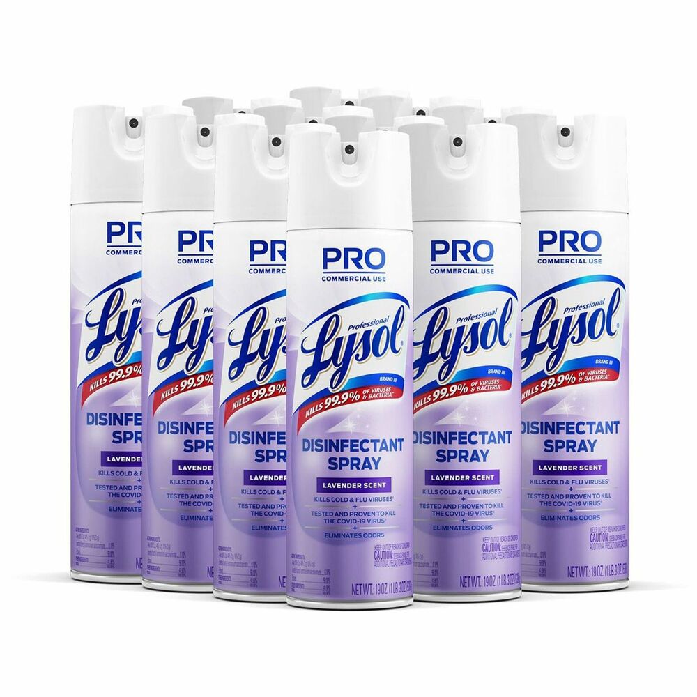 RAC89097CT - Boost customer confidence with Lysol Professional Disinfectant Spray that's safe to use on hard and soft surfaces. Lysol kills 99.9 percent of viruses and bacteria, including the virus that causes COVID-19 and cold and flu viruses when used as directed. Help protect high-traffic areas and high-touch surfaces, including desks, bathrooms, doorknobs and railings. Deliver hospital-type disinfection into soft surfaces, including upholstery, curtains, sofas, mattresses and cushions. Meet customer and staff expectations around disinfection. Simply spray and let air-dry.Rebate: Save Up To $500 on Lysol Case Purchases View Rebate Details