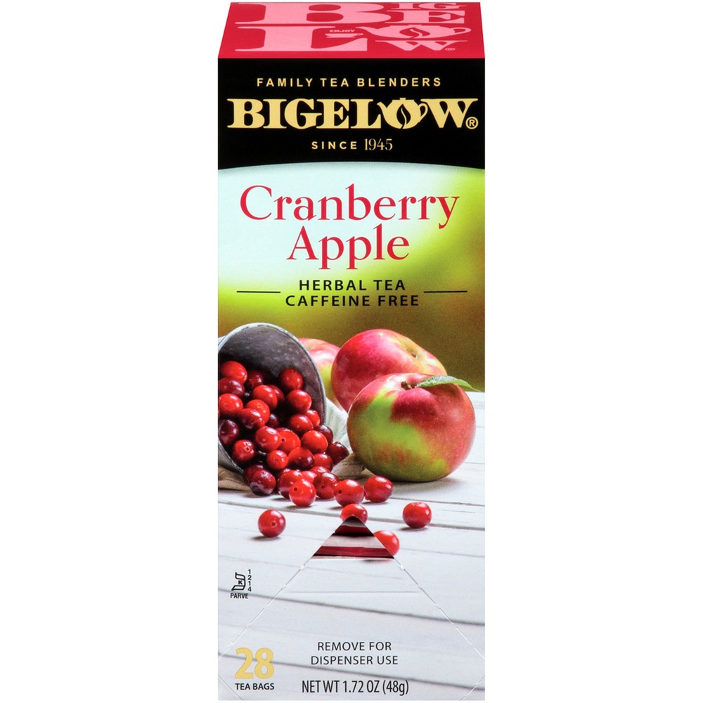 BTC10400 - Cranberry Apple Herbal Tea offers full-bodied character with crisp tartness coming from the cranberry and hibiscus balanced well with the sweet fruit notes of apple pieces. Chamomile adds to the sweet notes that play through the blend as well as adding to the fullness of body making for a robust herbal tea. The dark red liquor of the brew gives a rich visual to this equally rich delicious brew. Individual tea bags come in a special foil pouch to protect your tea from any air, moisture and surrounding aromas. All-natural, Kosher tea is gluten-free and non-GMO.