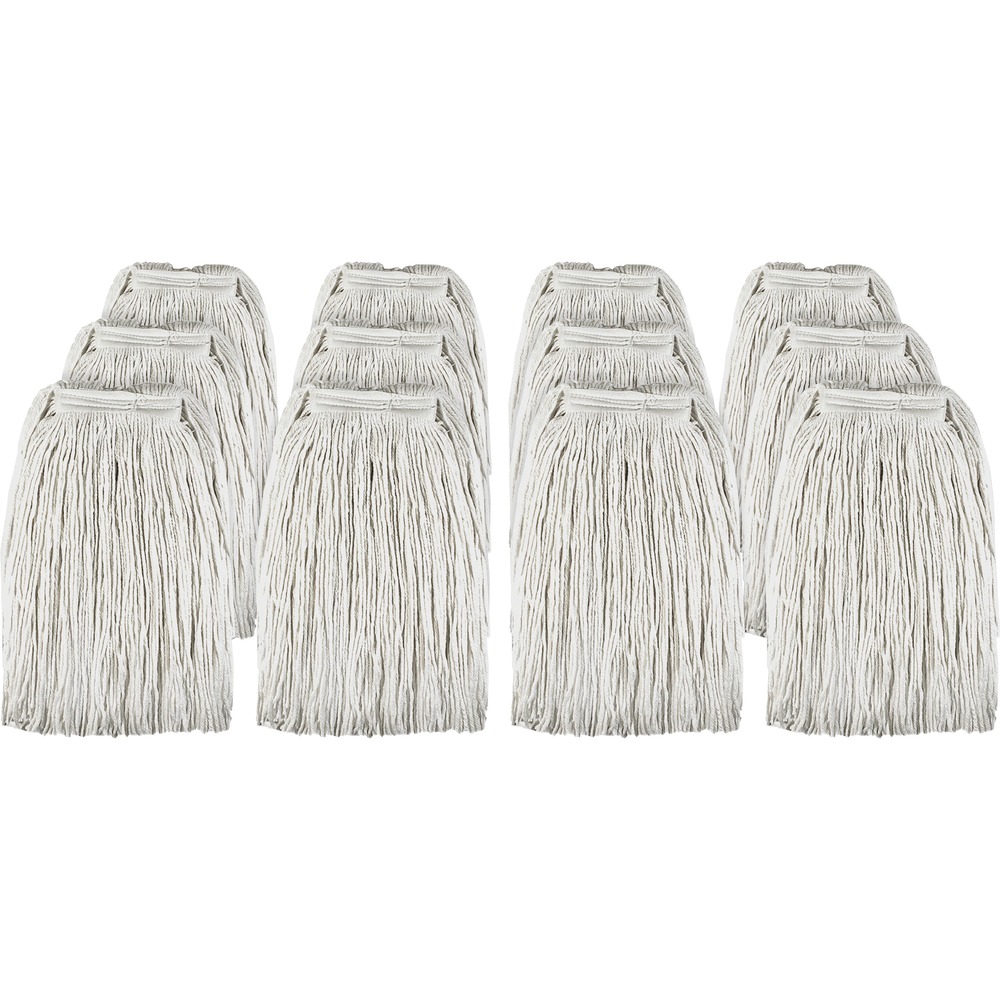 GJO48259CT - Mop refill is designed for use with a Saddle or Jaws type handle because of its narrow 1" headband. Natural blend combines moisture-hungry rayon and cotton fibers with the abrasion-resistance and strength of polyester fibers. The polyester fibers add durability and fight bacteria. Mop refill absorbs six times its weight with no break-in period and is made with a percentage of recycled material.
