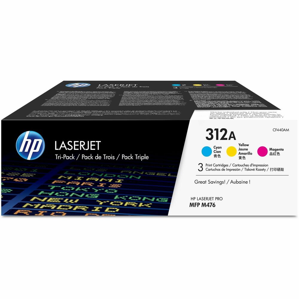 HEWCF440AM - Make documents and marketing materials look professional when you print with these Original HP toner cartridges in cyan, magenta and yellow. Keep your home or office productive by avoiding wasted time and supplies. These cartridges are specifically designed for your Hewlett-Packard Color LaserJet M476dn MFP, M476dw MFP and M476dw MFP. HP 312A toner cartridges deliver superior, professional results every time. Each cartridge yields approximately 2,700 pages. More from the Manufacturer