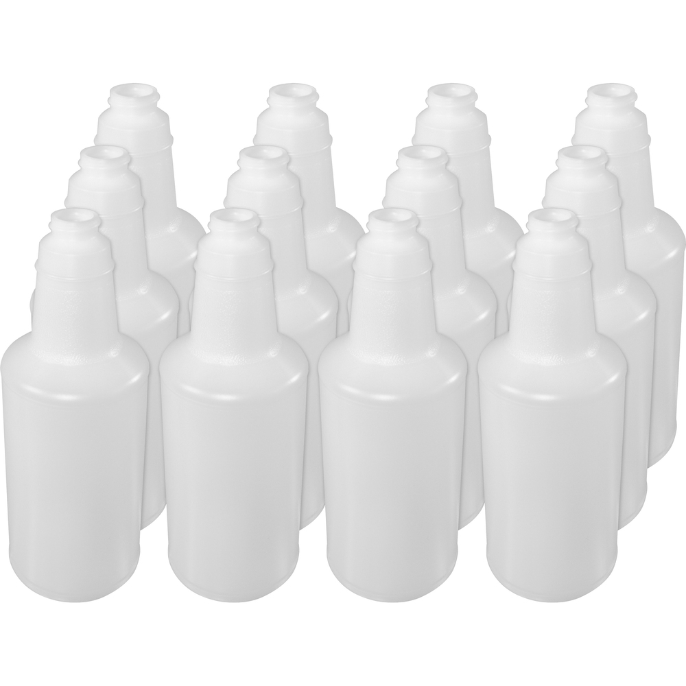 GJO85126 - Lightweight plastic bottle features convenient graduations for fast, accurate measurements. Translucent design lets you quickly see the amount of liquid that's remaining. Durable material is perfect for dispensing cleaners. 28mm/400 neck finish fits a variety of popular trigger sprayers (sold separately).