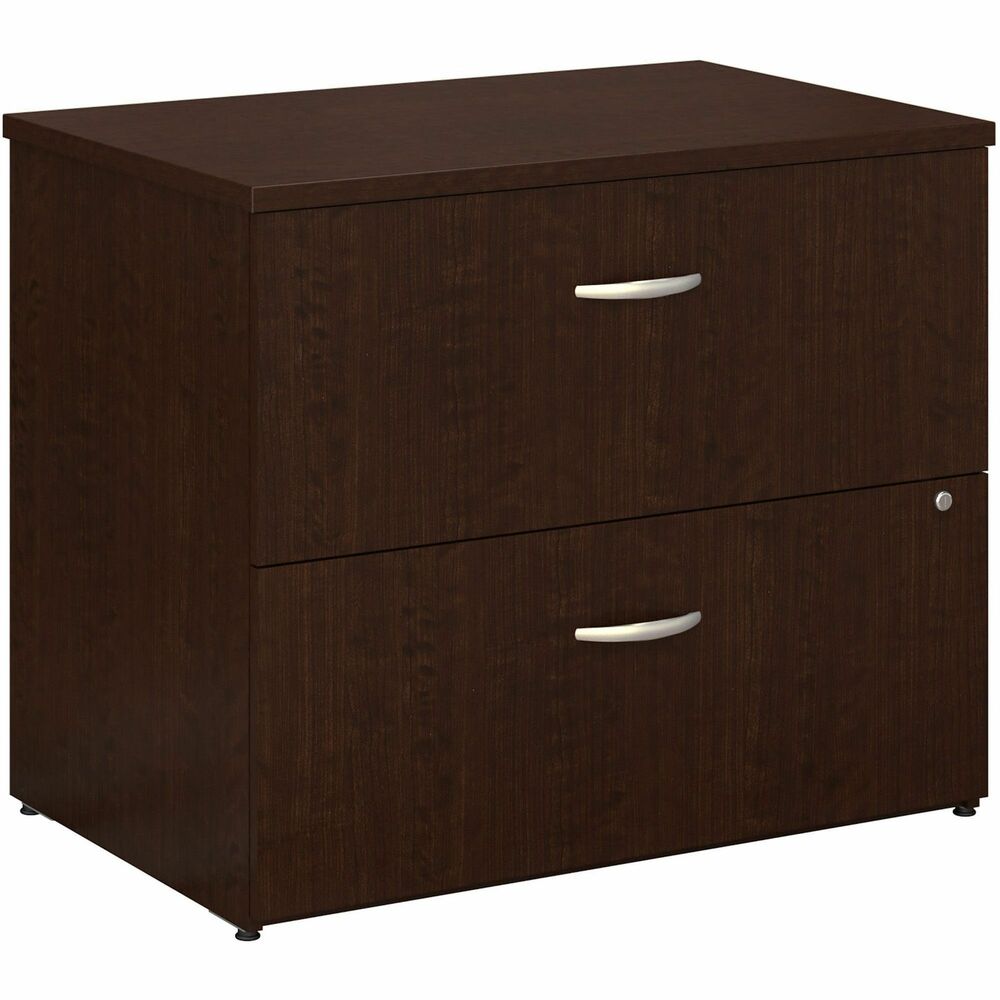 BSHWC12954CSU - Lateral File Cabinet is part of the Series C Elite Collection that offers commercial office furniture with quality craftsmanship and user-friendly features to blend seamlessly in any environment. Clean lines, extended modesty panels and brushed nickel hardware create a classic, professional look. Durable, thermally fused, Mocha Cherry laminate features superior resistance to scratches and stains. Lateral file provides a convenient work and storage solution with file drawers that accommodate letter/legal/A4-size files. Full-extension, ball-bearing slides allow easy access, and interlocking drawers guard against tipping. Utilize the Lateral File's matching height with Series C Elite desk components to further expand your worksurface. Solid construction meets ANSI/BIFMA test standards.