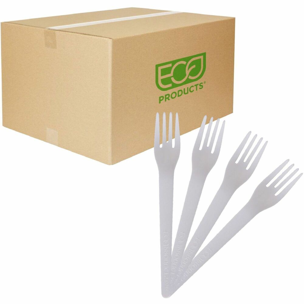 ECOEPS012 - Disposable forks offer fast, easy cleanup without worrying about having negative effects on the environment. Sturdy material offers heat tolerance up to 200 degrees Fahrenheit for safe use with hot foods. Eco-friendly design does not rely on unsustainable virgin plastic resources. Crystalized formulation adds strength to resist breaking during use. These forks are perfect for company gatherings, special events, on-the-go meals, parties and more.