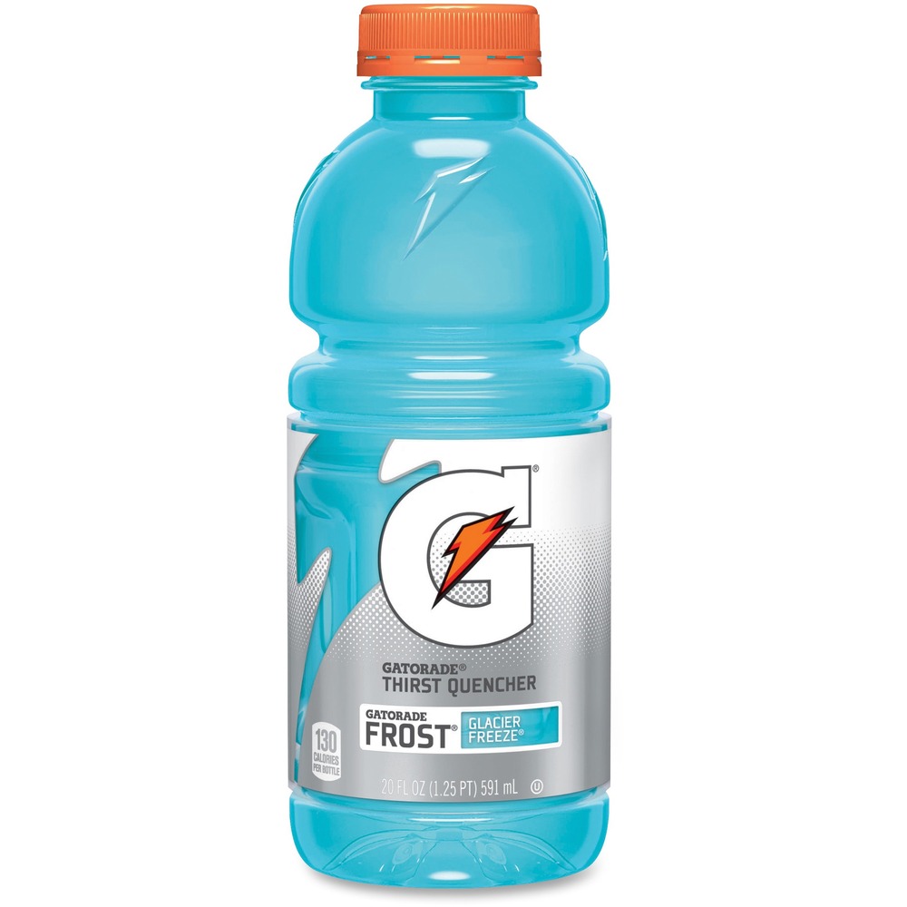 QKR32486 - Thirst quencher contains a proprietary formula of electrolytes, carbohydrates, and flavor to provide the optimal hydration solution to use before, during and after training and competition. Electrolytes help regulate a number of body functions, and athletes who suffer from a substantial electrolyte deficit may experience muscle cramping, heat stress and fatigue. Gatorade replenishes fluids and provides electrolytes and carbohydrates for fast rehydration and energy boosting. Convenient bottle features a screw-on cap that's excellent while you're on-the-go.