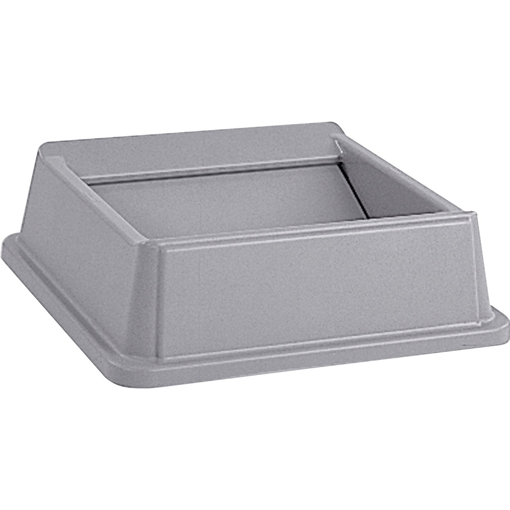 RCP266400GY - Square swing top offers a hygienic solution for hands-free waste disposal design. Swing lid provides easy access for refuse disposal and then quickly returns to hide refuse from public view. Top also controls waste, odors and smoking debris. Lid is designed for use with Rubbermaid Untouchable Square Containers (sold separately).