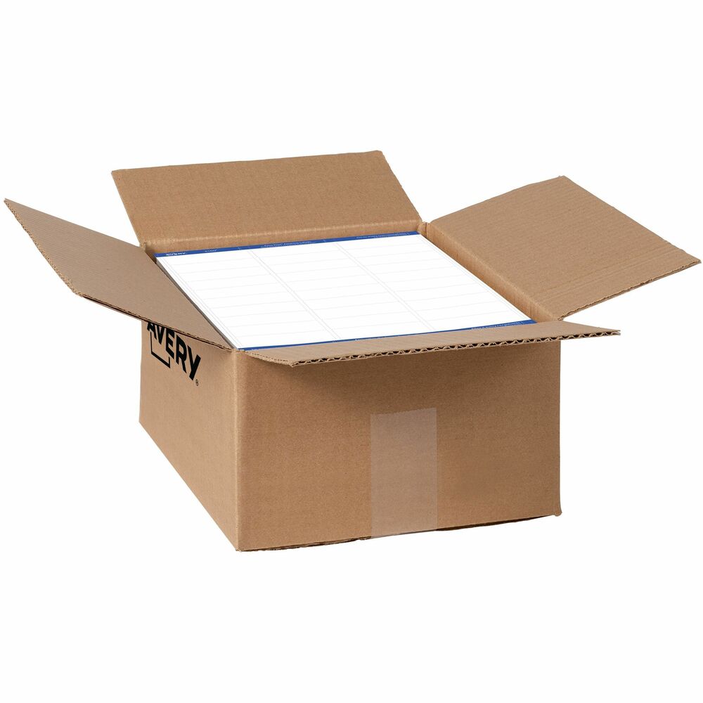 AVE95915 - Get large shipping and mailing projects out the door quickly and easily with these White Shipping Labels featuring TrueBlock Technology. These bright-white labels with permanent adhesive completely block out any writing underneath so your boxes and envelopes have a neat, professional appearance every time. The number of jam-free, smudge-free labels is perfect for all your high-volume projects. Easily customize with your logo or graphics using free online designs and templates. Then just print using your laser printer and ship. More from the Manufacturer