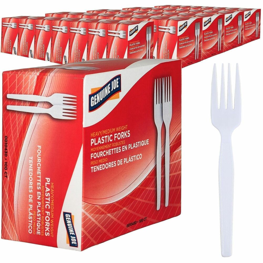 GJO0010430CT - Heavyweight forks are rigid and flexible. Disposable design is perfect for breakrooms or events. Forks are made of white polystyrene.