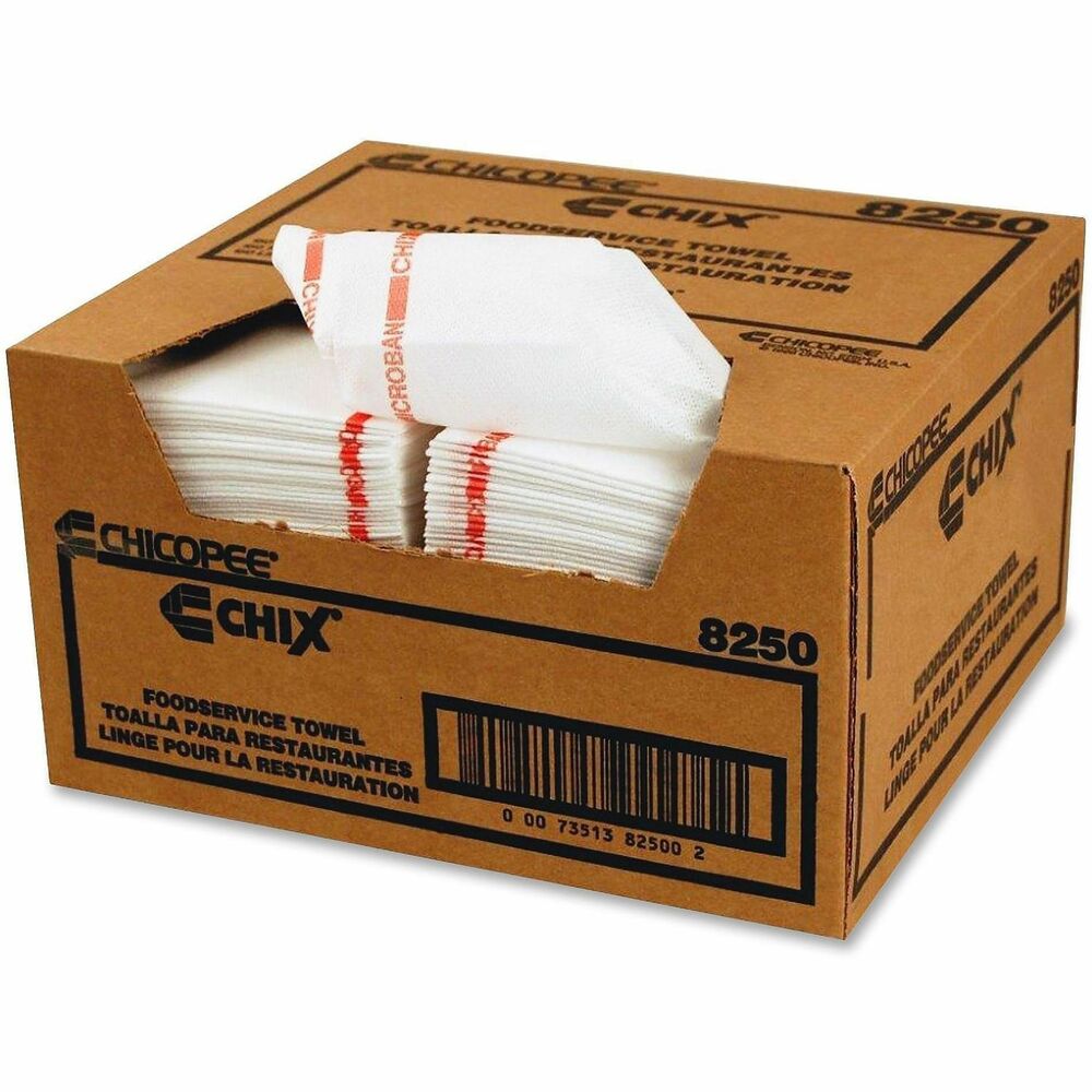 CHI8250 - Foodservice towels are specifically engineered to stay cleaner longer. Microban antimicrobial protection combats the growth of odor-causing, stain-causing bacteria; yeasts; molds and fungi that commonly get trapped in foodservice towels. Highly absorbent material allows optimum scrubbing cleaning for efficient use. Durable design features large apertures to capture and release more food debris. Stain-resistant towels are machine-washable for sanitary, repeatable cleaning. With protection built into every towel, product durability goes up, usage costs go down, and your patrons enjoy the cleanest possible environment.