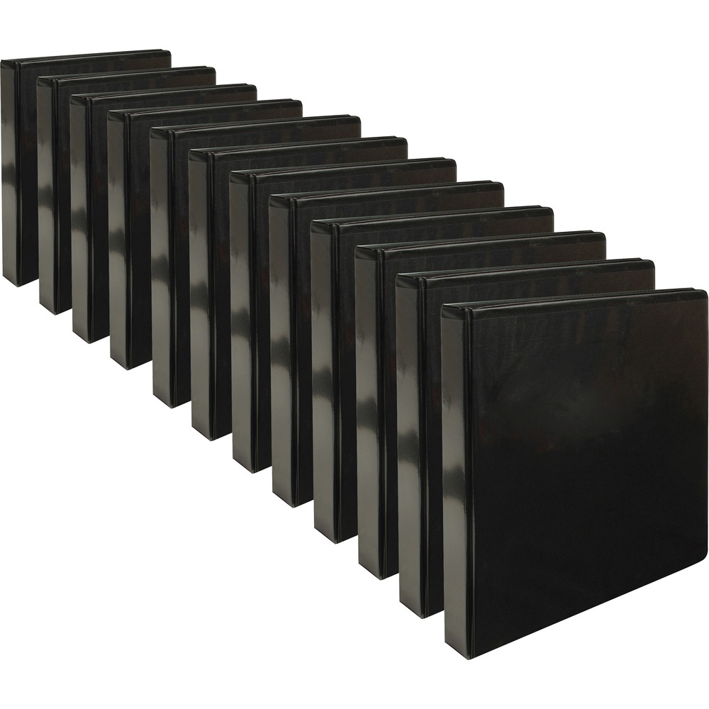 BSN09952CT - Round-ring view binder offers crystal-clear, nonglare overlays to customize the covers and spine for your letter-size presentations. Back-mounted metal rings allow pages to lie flat. 1" capacity holds up to 225 letter-size sheets. Clear pockets on the inside covers offer extra document storage with a 30-sheet capacity for each pocket. Design also features a sturdy chipboard core and exposed rivets. Binder is made of polypropylene for durability and resilience.