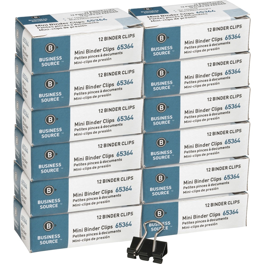 BSN65364BX - Fold-back binder clips deliver a powerful grip to hold large stacks of papers in place. Zinc-plated wire arms fold flat in front and back positions. Clips are made of tempered steel.
