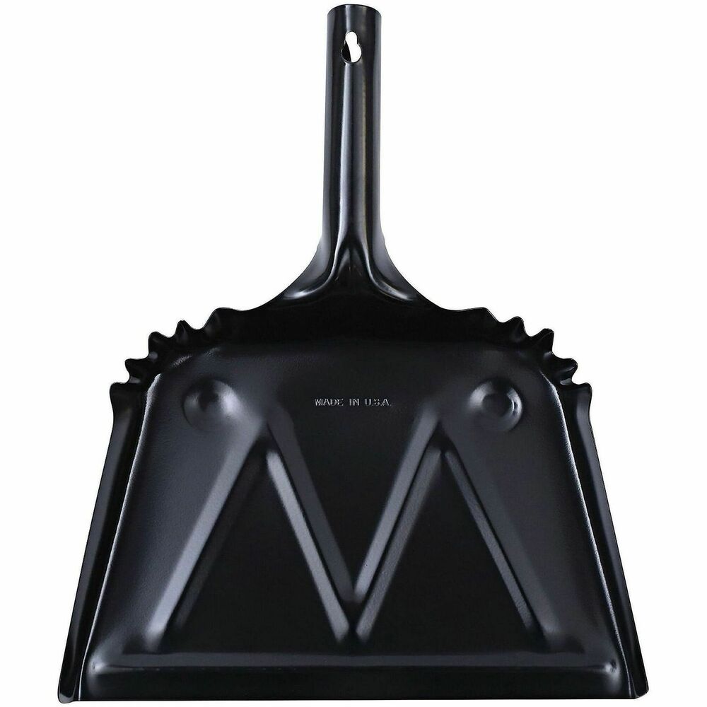 GJO58143 - Metal dustpan helps you pick up dust, dirt and debris from the floor during small cleaning jobs. Heavy-duty, 20-gauge steel construction withstands abuse for long-lasting use. Baked-on enamel finish creates a smooth surface that's easy to clean to help maintain sanitary conditions. Handle features a convenient hanging hole for convenient storage and quick access.