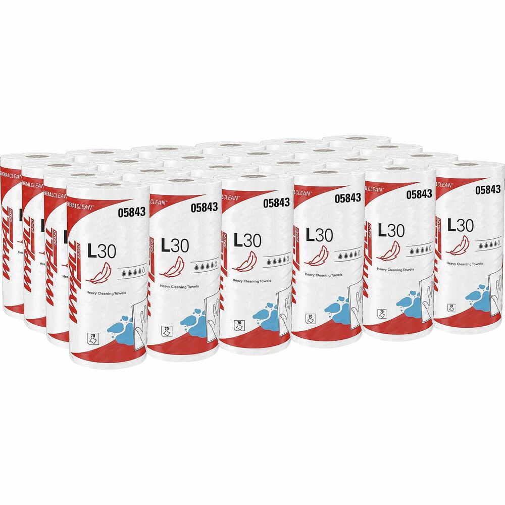 KCC05843CT - When you're looking for a lighter-weight towel for your tasks, you can trust General Clean L30 Heavy Duty Cleaning Towels. They are designed with the double re-creping (DRC) process that gives you high surface softness with a reinforced grid that's strong for wet surface wiping and cleaning. These towels are a great choice to replace air-laid towels. They're also tough enough for light-duty processing, janitorial tasks and maintenance. Towels create a clean, work environment with light-duty to medium-duty, general cleaning solutions (not included).