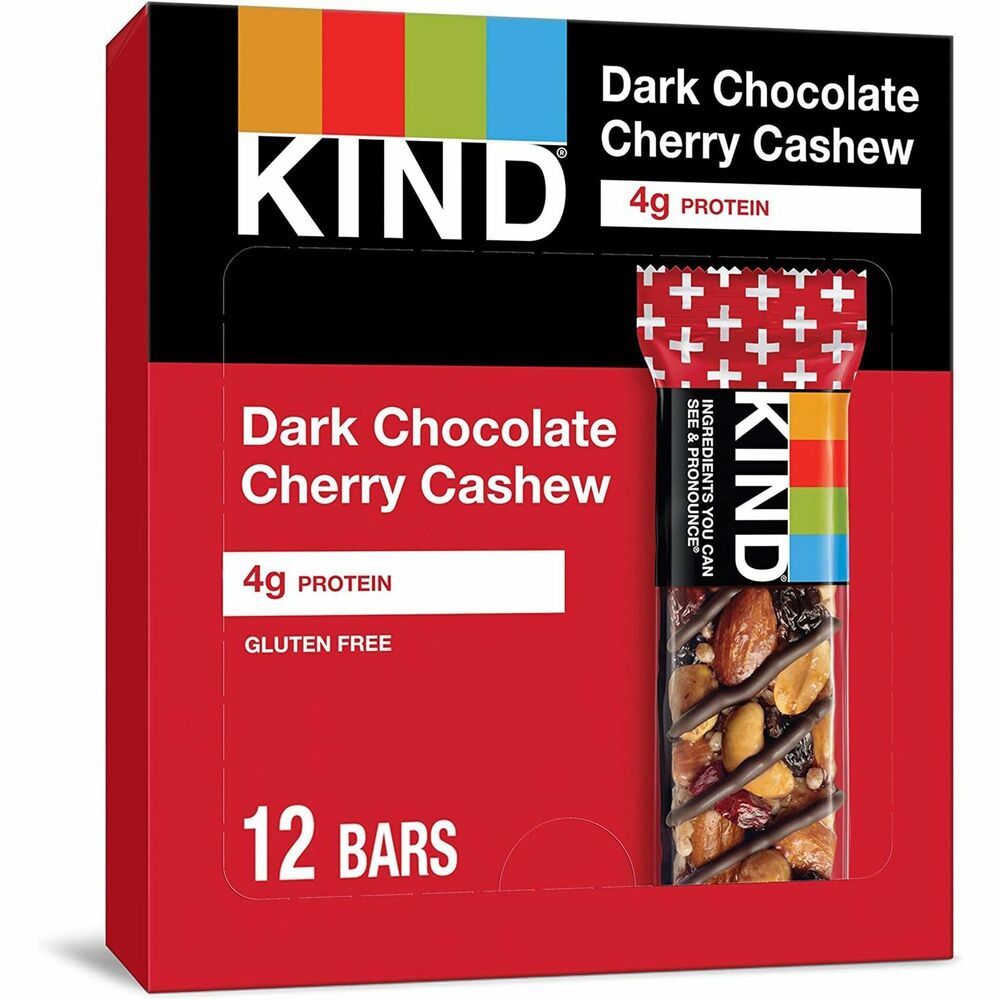 KND17250 - An all-natural, gluten-free blend of nuts, fruits and whole grains provides you with essential nutrients like fiber, protein and antioxidants. Each bar contains 50 percent of the recommended daily intake of Vitamins A, C and E, which fight free radicals and help maintain the immune system. Non-GMO ingredients are very low in sodium, cholesterol-free and do not contain hydrogenated oils. Individual packaging ensures freshness and allows you to take these treats with you on-the-go. More from the Manufacturer