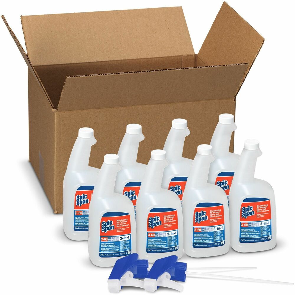 PGC58775CT - Spic and Span Professional 3-in-1 Disinfecting Multi Surface Cleaner saves you time and money by harnessing the power of a professional-strength, multipurpose cleaner; a brilliantly shining glass cleaner; and an EPA-registered, hospital-use disinfectant. This Spic and Span concentrate is a patented, dual-solvent formula designed to dissolve greasy soils and provide an easy wipe-up and then simply evaporate to leave your surface streak-free and disinfected. For those environments where disinfecting is of the utmost importance, the hospital-grade formula is an effective disinfectant cleaner. It is included on the EPA List N of disinfectants for use against the novel coronavirus SARS-CoV-2. This versatile, multi-surface cleaner can be used on most surfaces, including stainless steel and glass. Dilute at 1:14 or 8.5 oz per gallon of water.Rebate: Up To 50% Savings on P&G Pro Case View Rebate Details