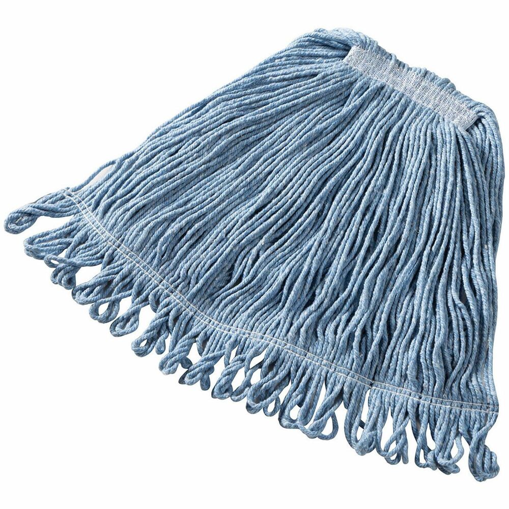 RCPD21206BECT - Super Stitch Blend Mop with 1" headband outperforms and outlasts premium cut-end mops two to one. Balanced blend of four-ply cotton and synthetic yarns provides high absorbency and strength. Synthetic mesh headband prohibits moisture-retention for longer product life. Looped ends and yarn tailband mop deliver greater floor coverage. The looped end provides the ultimate durability and like-new launderability.