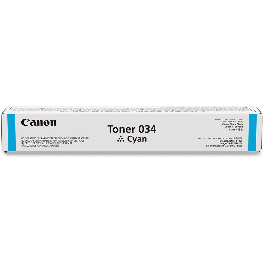 CNMCRTDG034C - This pQ Toner was developed for light production and office environments for your Canon imageRunner C1225, imageClass MF810C, Color imageClass MF810C and Color imageClass MF820C. This toner achieves truly balanced color reproductions as well as consistent image quality and high productivity. The pQ Toner includes wax within the toner particle, allowing oil-less fusing. It also contains a new resin formula within the particle to help enhance fusing performance, productivity and gloss quality. Use of this toner with your Canon device also allows energy savings due to improved fusing performance. Cartridge yields approximately 7,300 pages.
