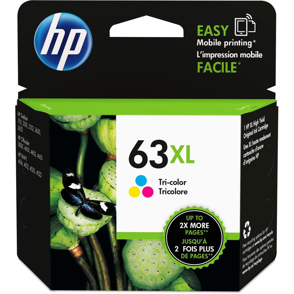 HEWF6U63AN - Create lab-quality color photos and everyday documents in your HP Deskjet 2130, 2132, 3630, 3632; Envy 4520 All-in-One; Officejet 4650 and 3830 with this Original HP ink cartridge. Ensure that your printing is right the first time and every time. This cartridge is designed with fraud protection and smart low-ink alerts to deliver worry-free performance and consistent results you can count on. It also delivers up to twice the pages with Original HP XL inks vs. standard cartridges. Produce laser-quality documents with crisp text and sharp graphics that can make an impact and last for decades. High-yield ink cartridge delivers easy mobile printing and yields approximately 300 pages. More from the Manufacturer