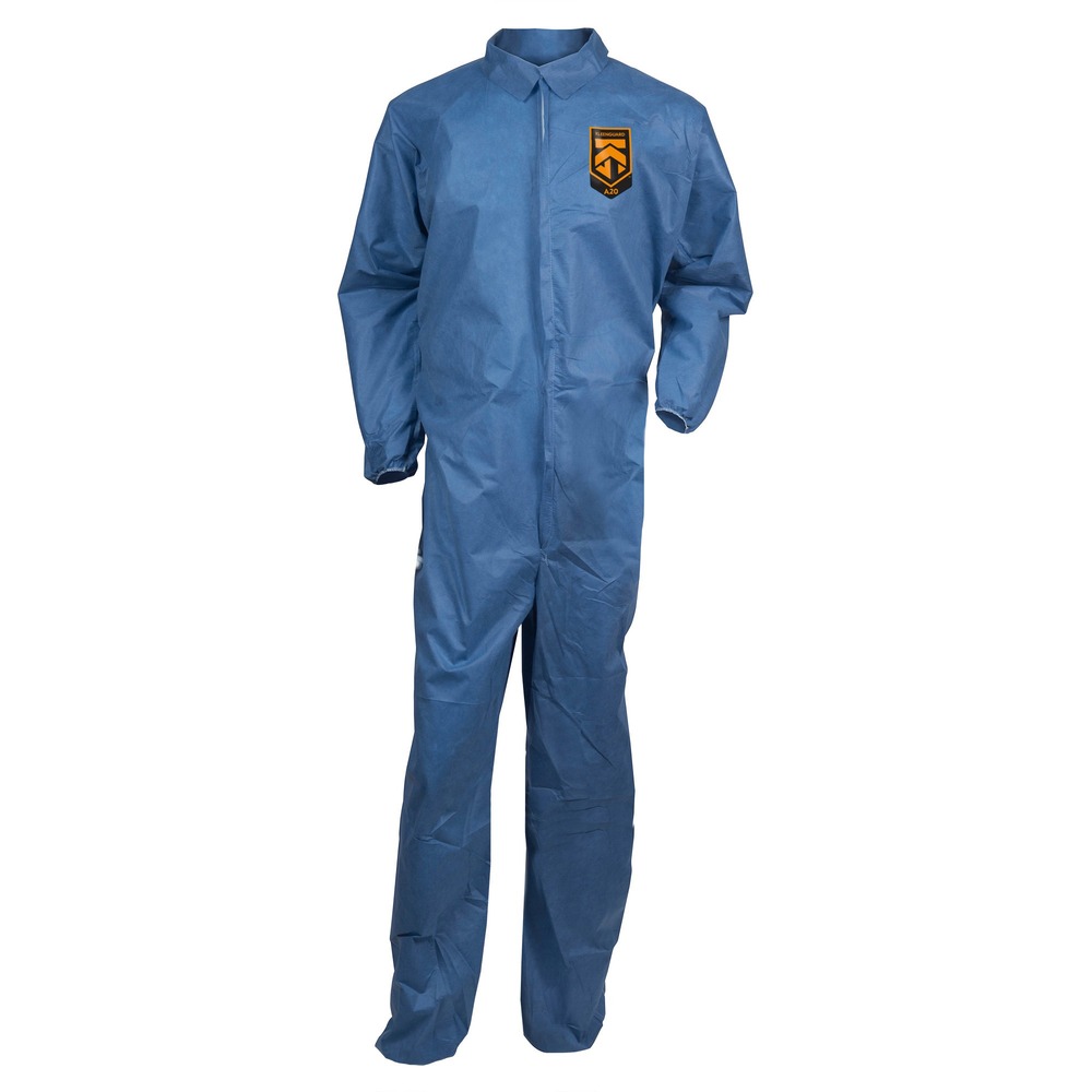 KCC58506 - Particle protective coveralls are great for laboratories, decontamination modesty garment, remediation, pesticides and heavy dust environments. Patented Reflex design is 7-1/2 times less likely to rip out than ANSI minimums. It also provides 12 percent more chest room, 6 percent longer body length and 9 percent total yards of fabric. Comfortable shell features a zipper front and elastic on the wrists and ankles. The KleenGuard A20 Breathable Particle Protection Coveralls pass the NFPA 99 criteria for antistatic materials. Patented MicroForce Barrier SMS fabric offers a barrier against dry particulates. Seamless front provides more protection in the primary exposure areas. 3XL size fits bodies from 6'2" to 6'7" tall that weigh 240 to 280 lb. More from the Manufacturer