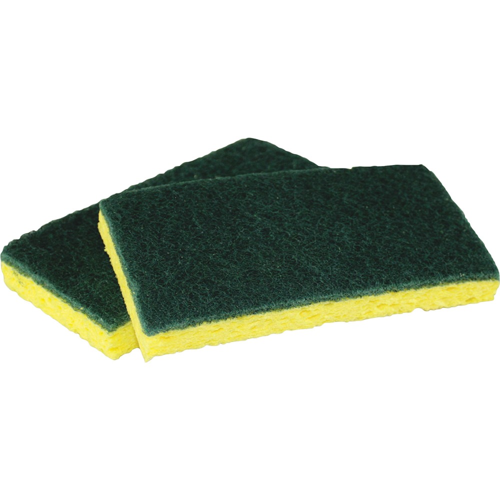 IMP7130PCT - General-duty, cellulose sponge features a dual-layer design with both a scouring pad and sponge for maximum cleaning efficiency. Sponge is damp-packed in a poly bag to prevent it from drying out before use. Sponge is perfect for use in kitchens, bathrooms and more.