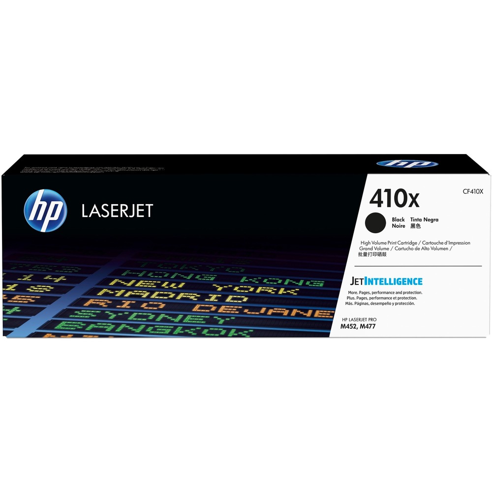 HEWCF410X - Count on this high-yield toner cartridge with JetIntelligence to deliver more pages than ever at fast speeds in your HP LaserJet Pro M452 and M477. Intelligently track toner levels with print-gauge technology to help ensure you get the pages you paid for. Anti-fraud technology and HP ColorSphere 3 toner ensure HP professional quality for producing sharp text, bold blacks and crisp graphics. Quickly replace your cartridge, using auto seal removal and easy-open packaging. Cartridge yields approximately 6,500 pages. More from the Manufacturer
