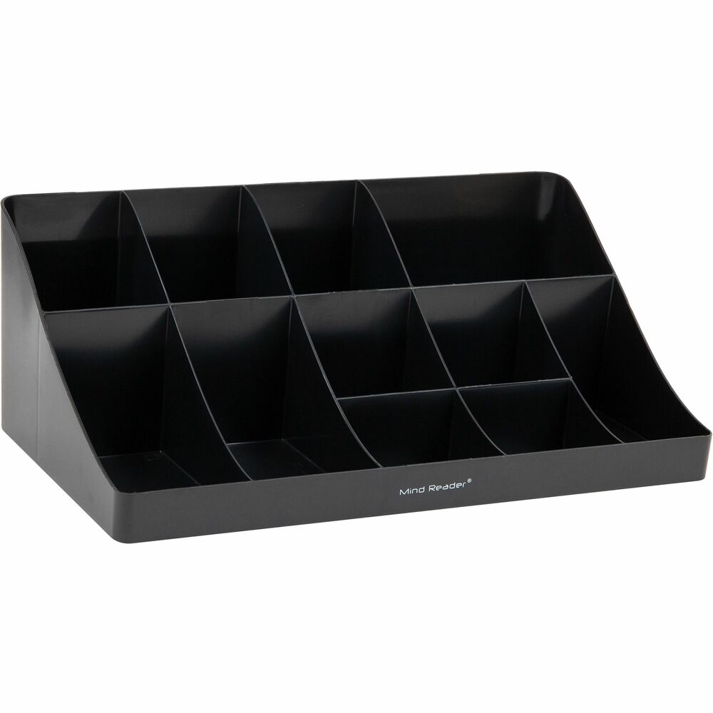 EMSCOMORGBLK - Coffee condiment organizer adds the perfect touch to breakrooms/lunchrooms at offices having up to 100 employees. It is easy to clean and built to last. Tough, safe, one-piece plastic will stand the test of time. The 11 compartments hold all of your serving essentials, including sugar, drinking cups, stirrers, napkins, creamers and even single-serve coffee cups. Organizer capacity is up to 64 drinking cups.