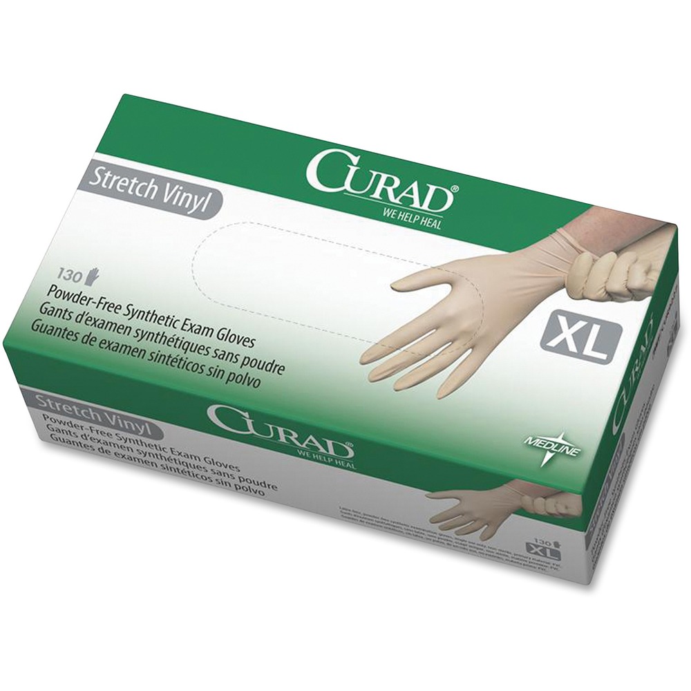 MII6CUR9227 - Powder-free exam gloves are a latex-free alternative well-suited to the majority of clinical applications. Stretch vinyl material conforms to your hands for excellent tactile sensitivity when touch is critical. Tapered cuffs minimize roll-down and provide a reliable fit around your wrist. Nonsterile gloves are perfect for use in noncritical care units, laboratories and more. This product has an ingredient identified by California Proposition 65.