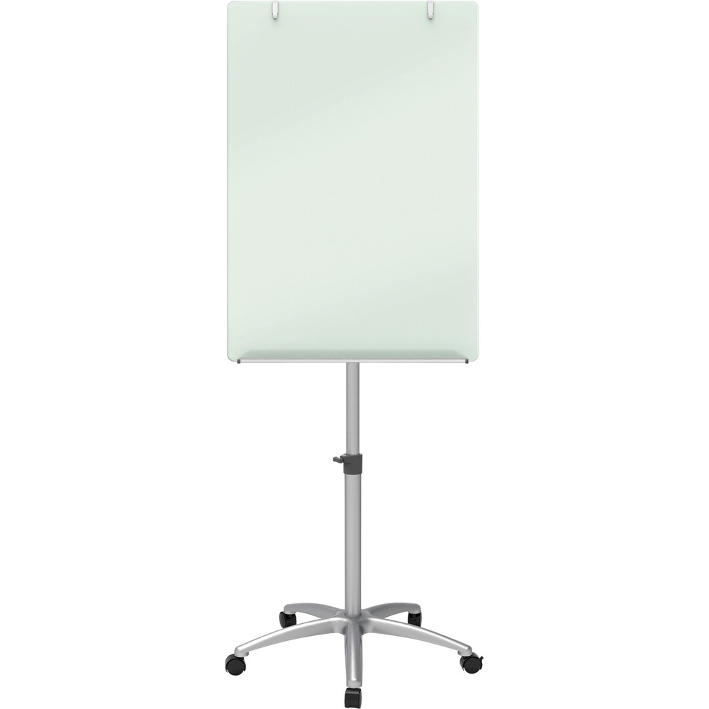 QRTECM32G - Mobile presentation easel is height-adjustable for better visibility to the entire audience. Glass surface is magnetic for dual-purpose use as a writing board and magnetic bulletin board. Durable, tempered-glass board is easy to clean. Top clamp lets you quickly attach flip charts. Smooth-rolling, five-caster base allows quick, easy mobility. Accessory tray keeps your writing utensils always within reach. More from the Manufacturer