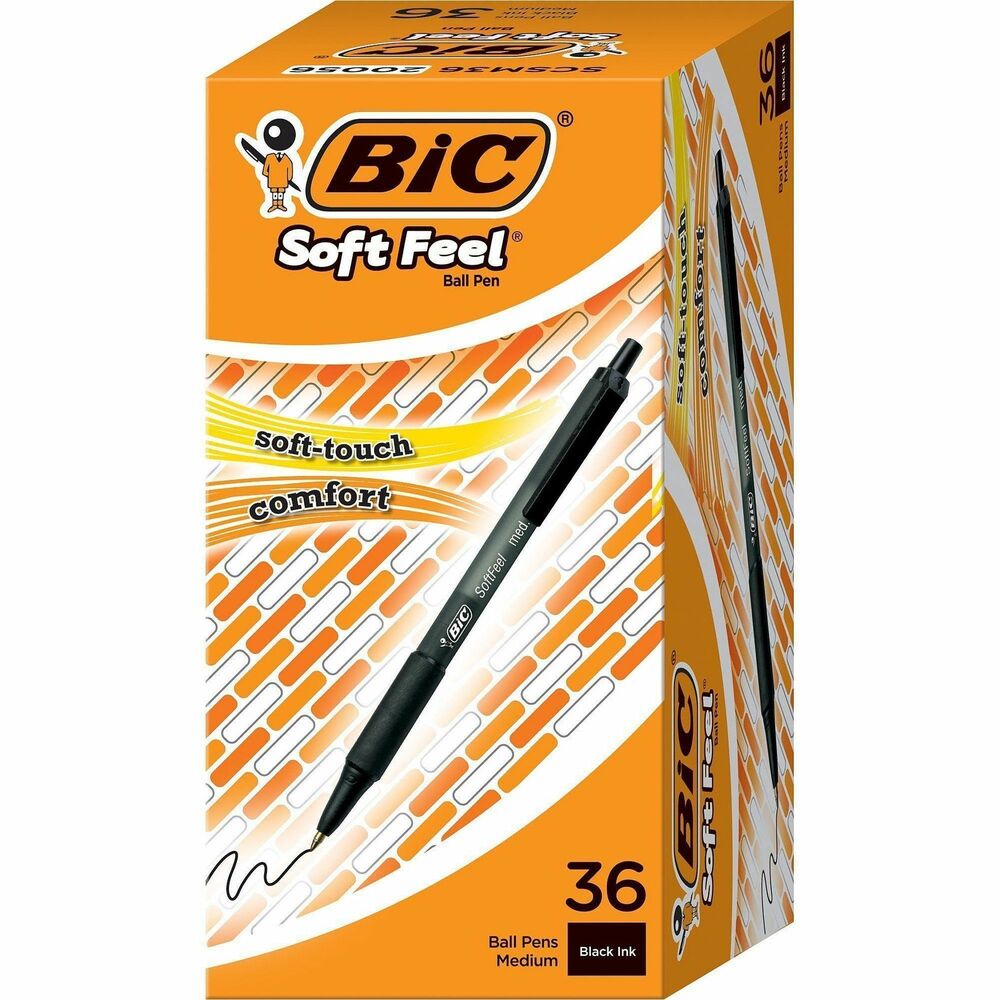 BICSCSM361BK - Retractable ballpoint pens feature soft feel barrel for ultimate in writing comfort and deliver precision performance. Convenient click action is simple with the top plunger. Barrel color indicates ink color. Pens are nonrefillable.