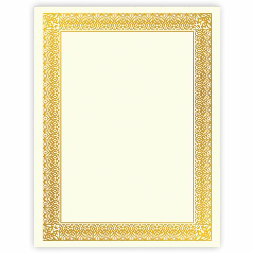 Geographics Gold Foil Certificate Laser, Inkjet Compatible Gold