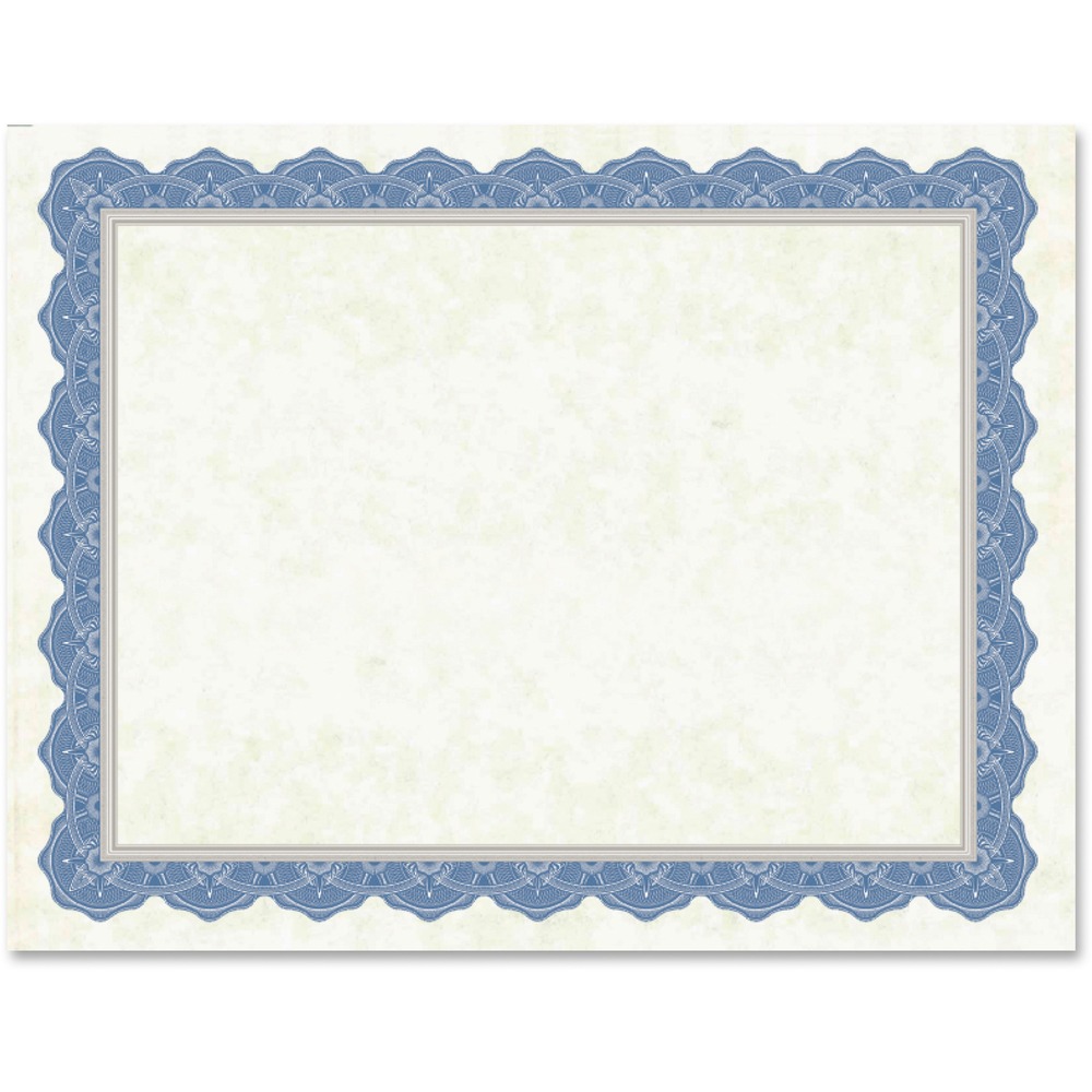 Geographics Drama Blue Border Blank Certificates - 8.5