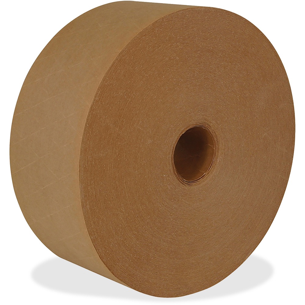 IPGK2800 - Medium-duty tape adheres instantly to both virgin and recycled fiber surfaces to generate an immediate destructive bond. Starch-based adhesive aggressively bonds to corrugated cartons, even in dusty or dirty environments. Durable construction is not affected by extreme hot or cold temperatures to allow use in all weather conditions. Water-activated formulation leaves a broken seal for tamper-evident packages. Sealing tape is designed for inner carton sealing or for lightweight cartons that will be shipped in unitized loads or full pallets.