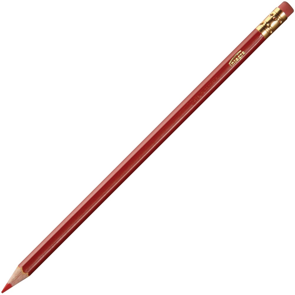 ITA38274 - Grading pencils feature a bright red lead for enhanced visibility. Pencils are pre-sharpened for immediate use. Hexagonal barrel ensures a comfortable grip to reduce fatigue during extended use. High-quality eraser quickly corrects your mistakes without smudging.