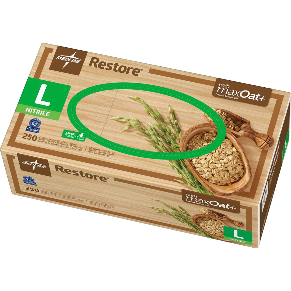 MIIOAT6803 - Powder-free exam gloves provide extra care for hardworking hands with a new level of skin protection. Colloidal oatmeal helps restore your skin's normal pH and maintain the natural moisture barrier needed to prevent and protect dry skin. Ambidextrous design allows each glove to be used for either hand. Latex-free, nitrile material helps prevent allergic reactions for both home healthcare workers and their clients.