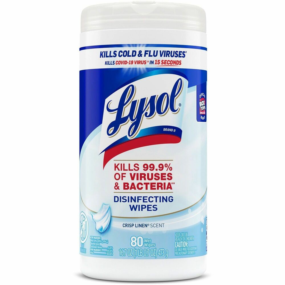 RAC89346 - Boost customer confidence with the recognizable canister of Lysol Disinfecting Wipes that are ideal for high-visibility locations. Pre-moistened disinfecting wipes kill 99.9 percent of viruses and bacteria, including the virus that causes COVID-19, when used as directed on hard, nonporous surfaces. Hospital-type disinfection works on a variety of surfaces, including electronics. Quickly clean and disinfect high-touch, germ hot spots to help protect your customers and staff. Clean up and keep moving with packaging that's easy to open, dispense and store.Rebate: Up To $250 off Lysol Pro Cases View Rebate Details