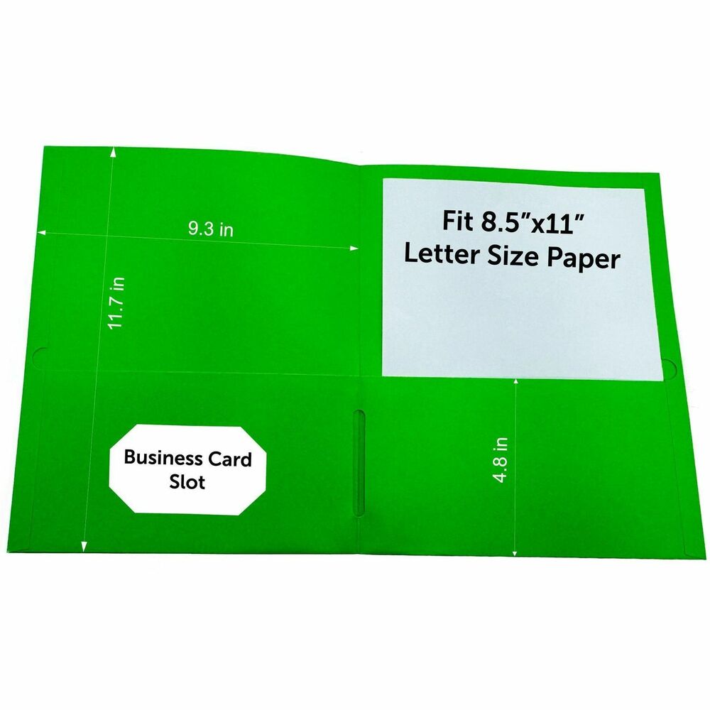 SPR78552 - Two-pocket folder is made from a sturdy, leatherette paper stock to keep your papers safe and organized. Convenient card holder on the inside pocket provides a simple way to personalize each folder. Folder is designed to hold letter-size papers, files, documents and more.