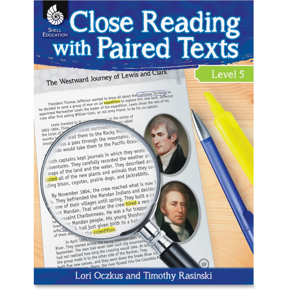 SHL51361 - Prepare fifth-grade students for college and career readiness with this content-packed resource. Close-reading strategies, reciprocal teaching, paired fiction and nonfiction texts, text sets, text-dependent questions, and connections to the Daily Five enable educators to incorporate different learning opportunities into instruction. 12 units across Language Arts, Science, Social Studies and Mathematics incorporate paired fiction and nonfiction text passages, text-dependent activities, comparing and contrasting of the texts, and hands-on activities to pull together all of the ideas from a week's worth of work. Differentiation strategies and assessment options are also included within each unit to tailor to multiple intelligences and monitor students' progress.
