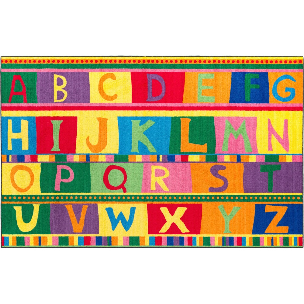 FCICE19228W - Educational rug provides a visual reference that can be used again and again for games and activities. Large, bold letters in various colors help children recognize letters, colors and visual differences. Robust construction allows multiple display options to use on the floor or wall as a visual aid. Skid-resistant backing prevents the rug from sliding on smooth surfaces for increased safety. High-quality print is manufactured at 625 dpi for crisp, detailed images with excellent definition and clarity. Highly durable design is bound and double-stitched with nylon edge yarn for reliable strength and sturdiness. Antimicrobial treatment helps you maintain a germ-free environment by guarding against odor, mildew and mold. Scotchgard Protector resists heavy soils so you can more effectively clean the rug after spills and accidents.