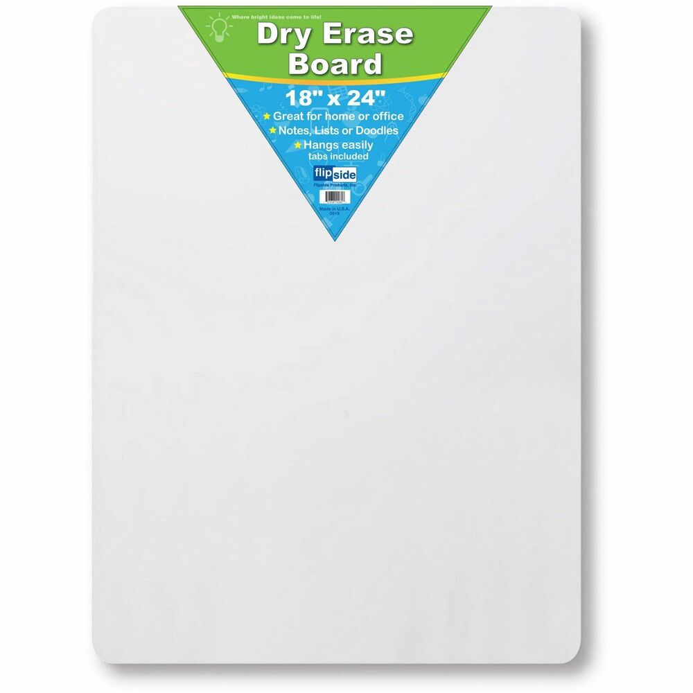 FLP10085 - Unframed dry-erase board features a nonghosting, write-and-wipe surface to prevent it from dulling over time. Rounded corners and smooth edges eliminate sharp points for safety and comfort. Included adhesive squares can be used for mounting the board in an optimal location to enhance its visibility throughout the classroom. Hardboard backing will not warp or chip for long-lasting use. Dry-erase board is perfect for doodling, academic lessons, agendas and more.
