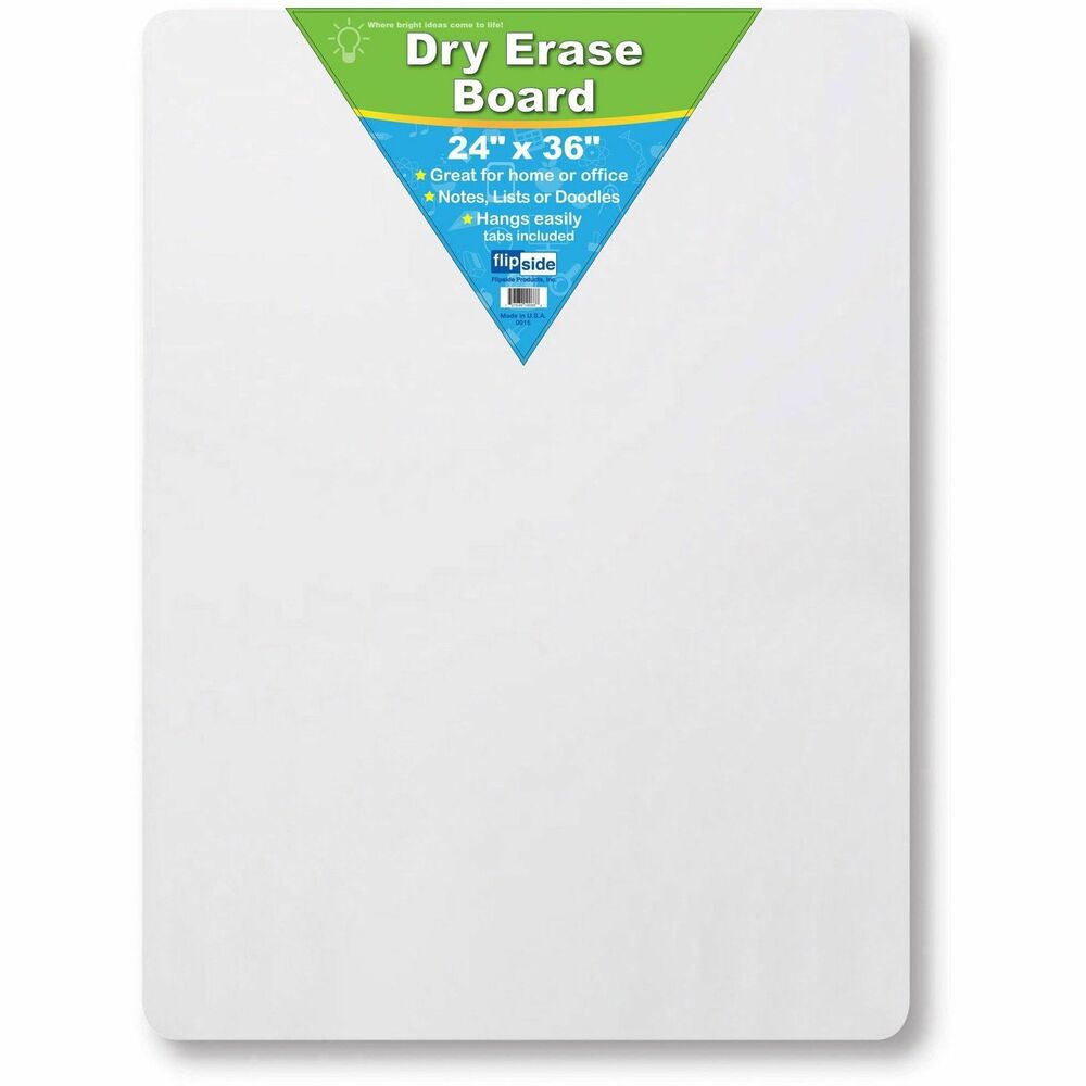 FLP10088 - Unframed dry-erase board features a nonghosting, write-and-wipe surface to prevent it from dulling over time. Rounded corners and smooth edges eliminate sharp points for safety and comfort. Included adhesive squares can be used for mounting the board in an optimal location to enhance its visibility throughout the classroom. Hardboard backing will not warp or chip for long-lasting use. Dry-erase board is perfect for doodling, academic lessons, agendas and more.