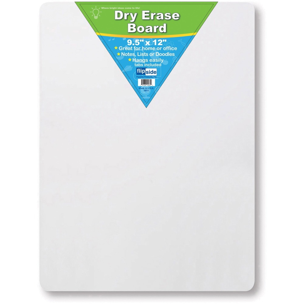 FLP10065 - Unframed dry-erase board features a nonghosting, write-and-wipe surface to prevent it from dulling over time. Rounded corners and smooth edges eliminate sharp points for safety and comfort. Included adhesive squares can be used for mounting the board in an optimal location to enhance its visibility throughout the classroom. Durable backing will not warp or chip for long-lasting use. Dry-erase board is perfect for academic practice, doodling and more.