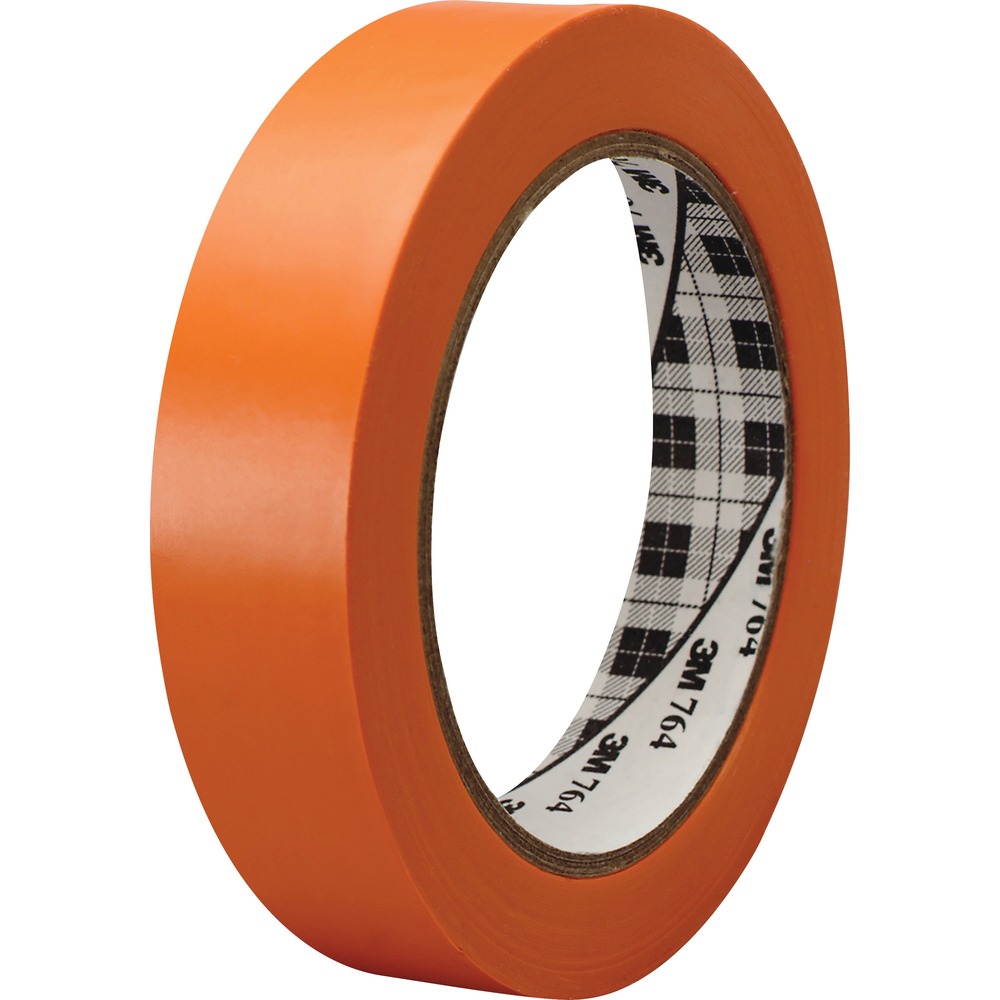 MMM764136ORG - General-purpose Vinyl Tape 764 can be used in noncritical applications such as color-coding; bundling and safety marking; temporary marking of parts or machines; and protecting parts, equipment or products from abrasion. The noncorrosive, abrasion-resistant tape is conformable to contours, moisture-resistant and wear-resistant. It is easy to apply. Brightly colored tape features a vinyl backing, rubber adhesive and good instant adhesion. It should not be used for electrical applications. More from the Manufacturer