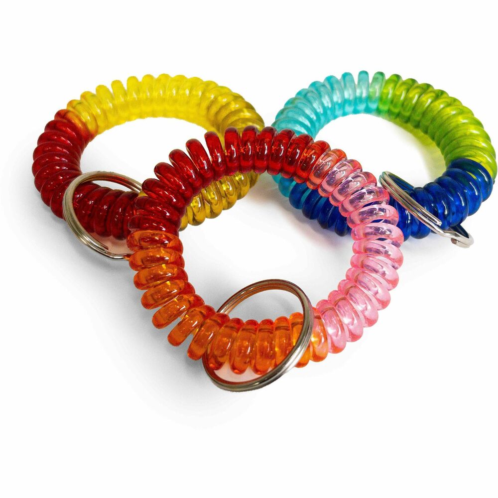 TPG26001 - Wrist coil features a durable, elastic construction that can be stretched and re-stretched while still returning to its original shape. Included key ring allows you to easily connect small items for quick access. Vibrant, tri-color design provides a fun way to stay creative in the classroom. Wrist coil is perfect for use during exercise, play dates, errands and more.